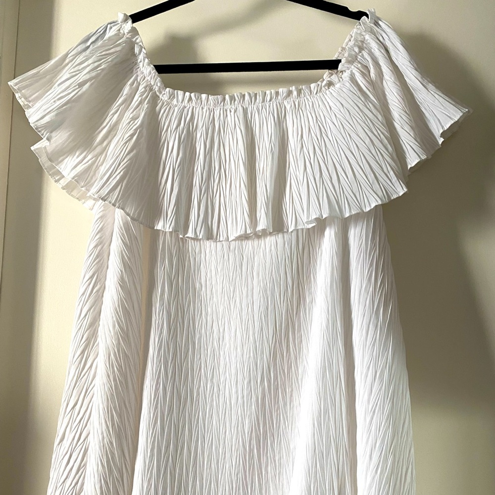 ZARA white off the shoulder dress